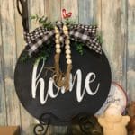 14″ Round, Wooden Home Signs
